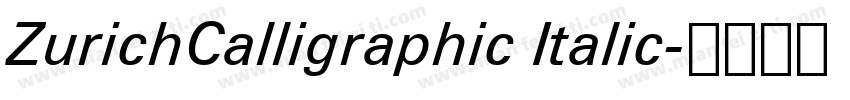 ZurichCalligraphic Italic字体转换